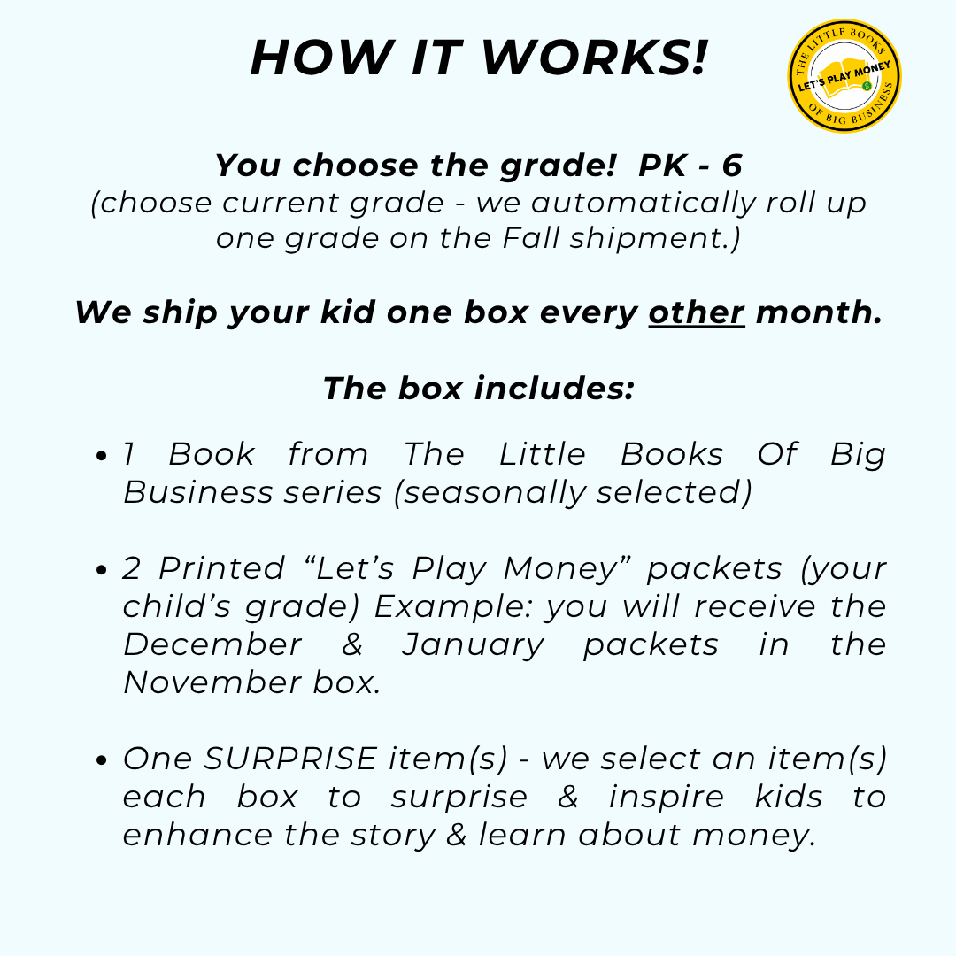 Subscription HOLIDAY Box - Let's Play Money!